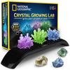 NATIONAL GEOGRAPHIC Crystal Growing Grow 3 Vibrantly Colored Crystals with Display Stand and Guidebook Not Be In Includes 3 Real Gemstone Including