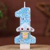 Numbers Birthday Candles Cake Party Handmade Numbers Candles Blue