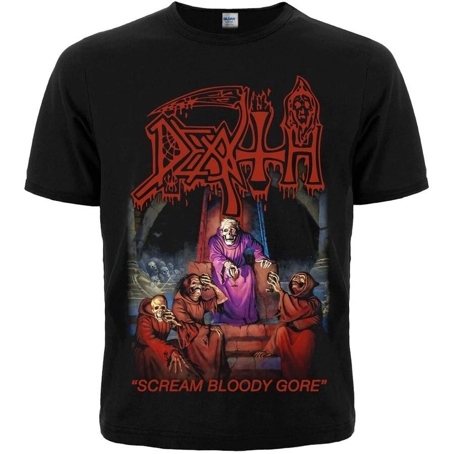 Death "Scream Bloody Gore" Czarny T-shirt cannibal corpse obituary