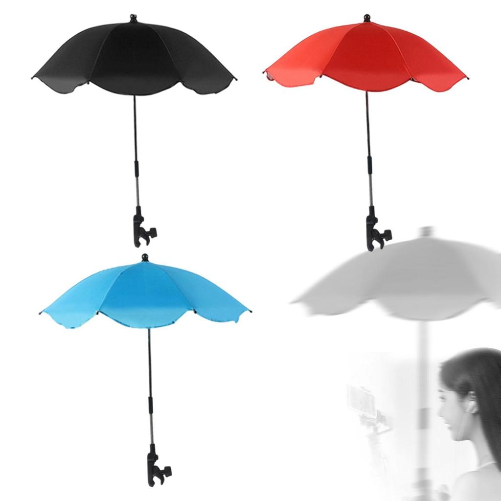Beach Chair Umbrella with Adjustable Clamp Flexible for Garden Pool Backyard
