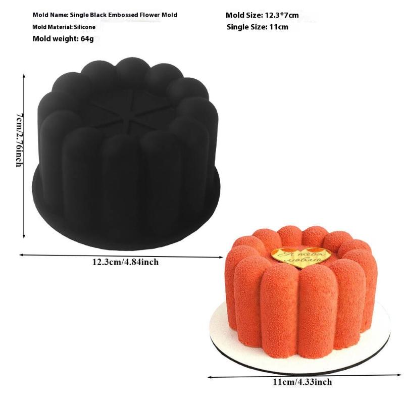 1Pc Silicone Mold For Cake Bento Flower Heart Square Star Shape Chocolate Mousse Soap Candle Gypsum Making Kitchen Bakeware