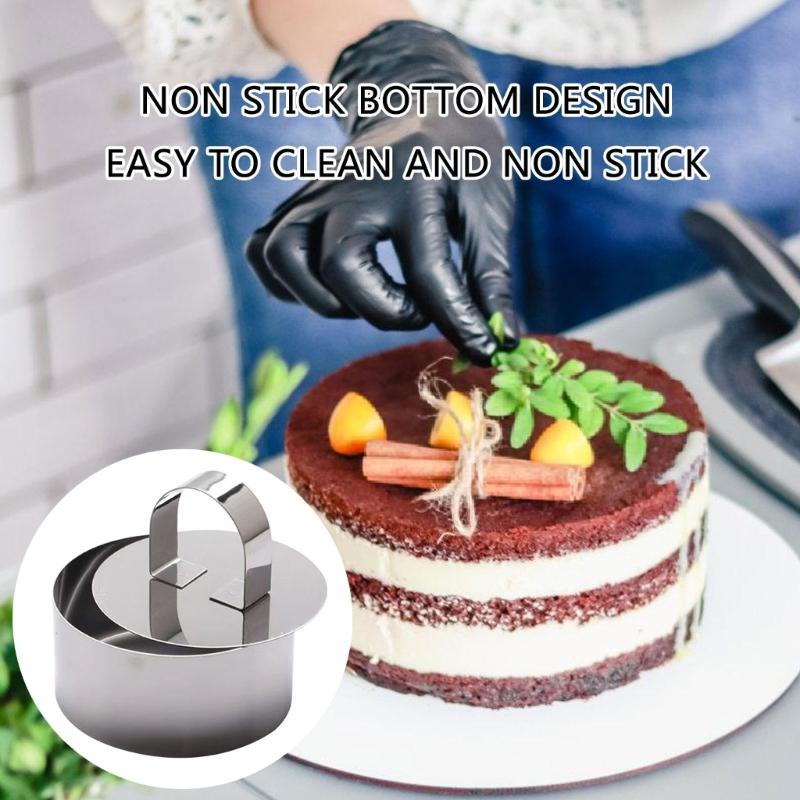 Set of 6 Pastrys Dessert Rings Stainless Steel Mousse Molds Dessert Rings Cake Rings Suitable for Cakes and Puddings
