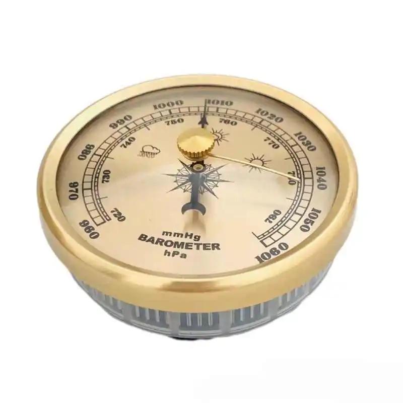 70mm Pointer Barometer Golden Adjustable Liquidless Air Pressure Gauge for Home