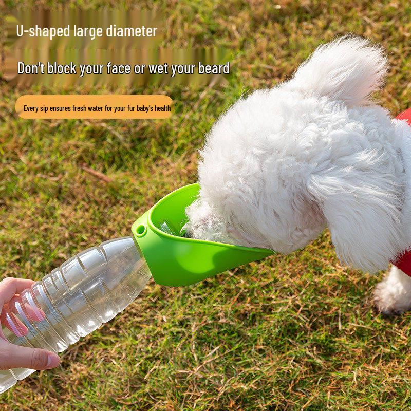 Portable Foldable Pet Water Dispenser & Feeder for Dog Walking and Travel