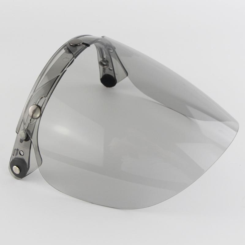 Universal Open Face Retro Helmet Visor Odorless Lens 3-snap Shield Visor Design