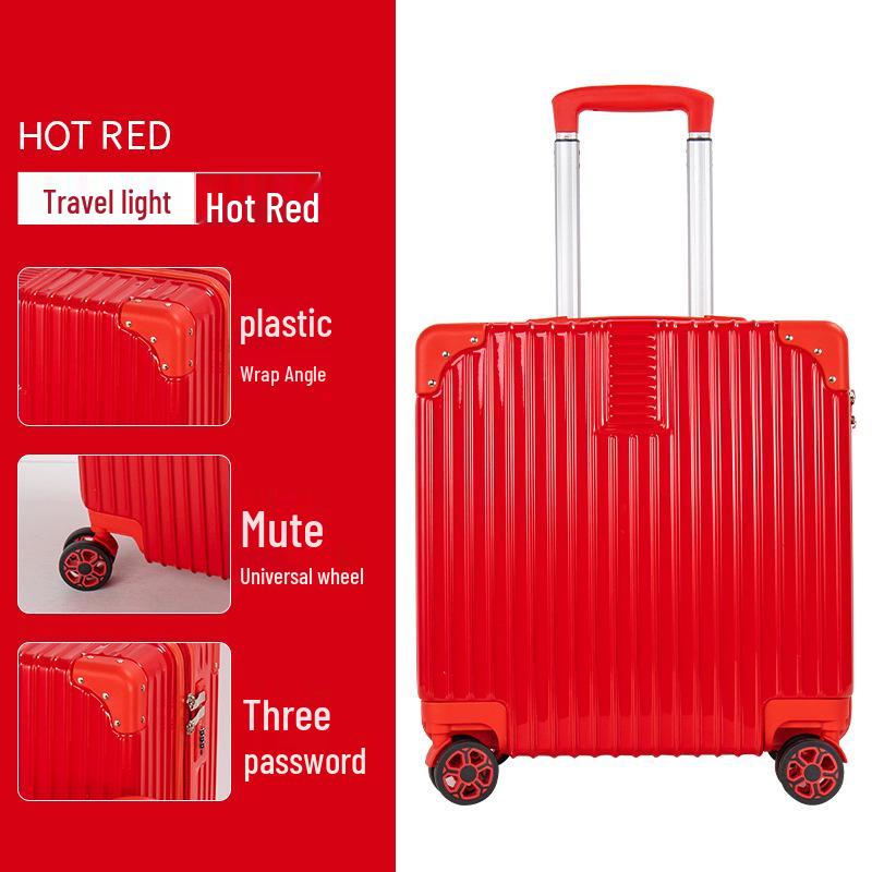 

Женский 18-дюймовый чемодан ручной клади конфетного цвета с кодовым замком, Унисекс 20-дюймовый чемодан на колесах 18-inch
