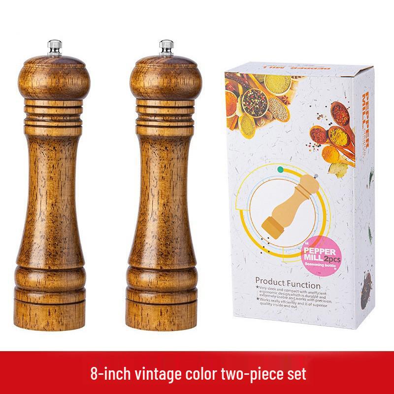 Manual Solid Wood Pepper Grinder with Ceramic Core