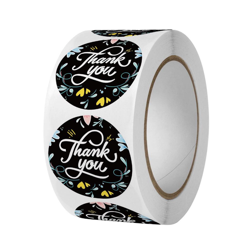 500 Self-Adhesive Thank You Dessert Stickers - Cartoons, Weddings, & Baking Seals for Children