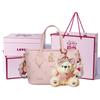 Disney Strawberry Bear Cute Classic Basket Bag Women Tote Bag Pink Milk-Tea BMK-72602