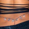Novelty Waist Chain Alloy Shinning Thong Chains with Dangle 12 Constellations Thong Jewelry Accessories for Women