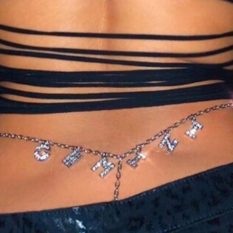 Novelty Waist Chain Alloy Shinning Thong Chains with Dangle 12 Constellations Thong Jewelry Accessories for Women