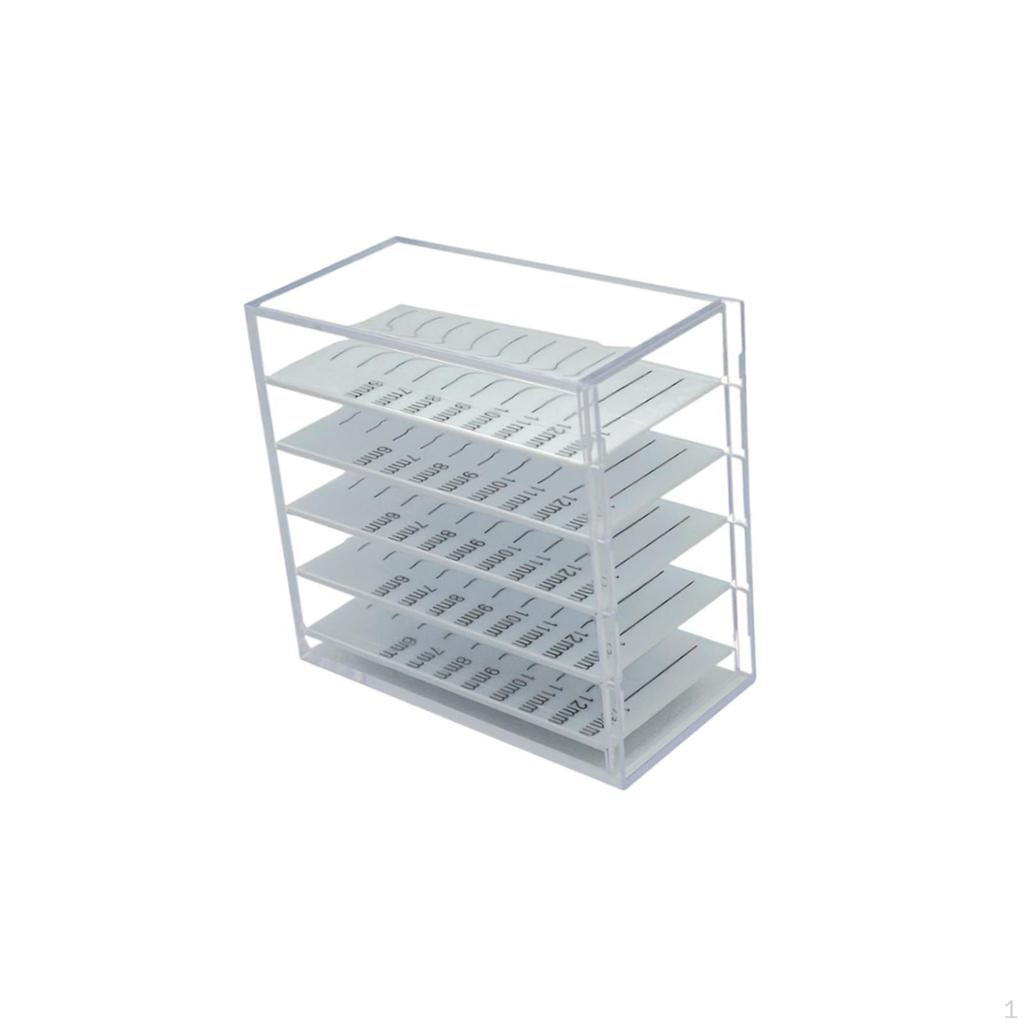Eyelash Extension Storage Case 5 Layers Lash Holder Durable Drawer Mode with Dust