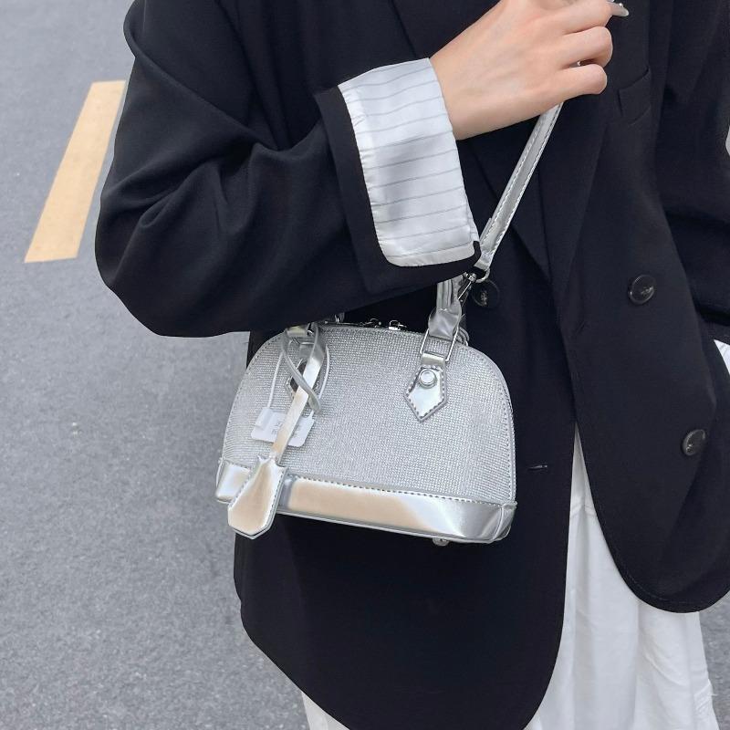 Silver Charm Illuminates Fashion Shining Silver Tone Silver Style Elegant Magic Exquisite Shell Bag Women's Bag Handbag