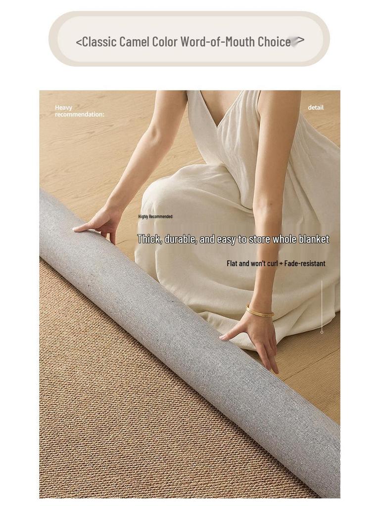 Vintage Wabi-Sabi Sisal Cat Scratch Rug for Living, Tea, and Meeting Rooms - Customizable Size