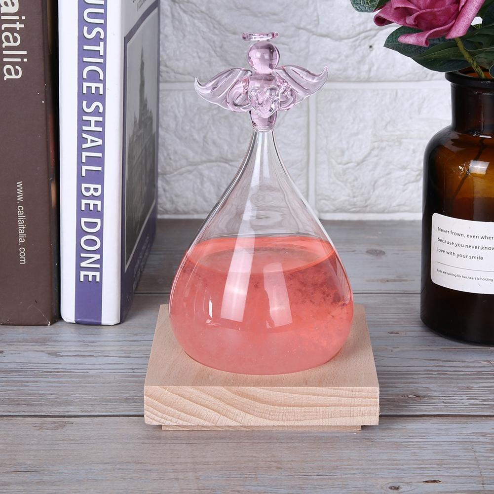Inovativní Anděl Dekor Tvar Předpověď Počasí Skleněná Láhev Domácí Ozdoba Valentýnský Dárek Růžová