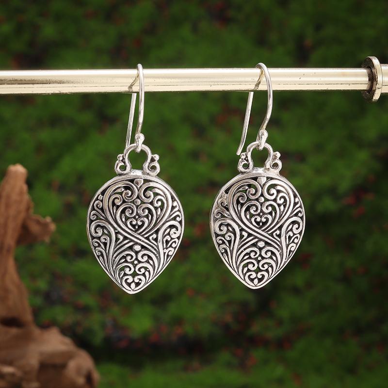 Retro Ethnic Style Red Zircon Earrings for Women, Elegant Earrings Accessories