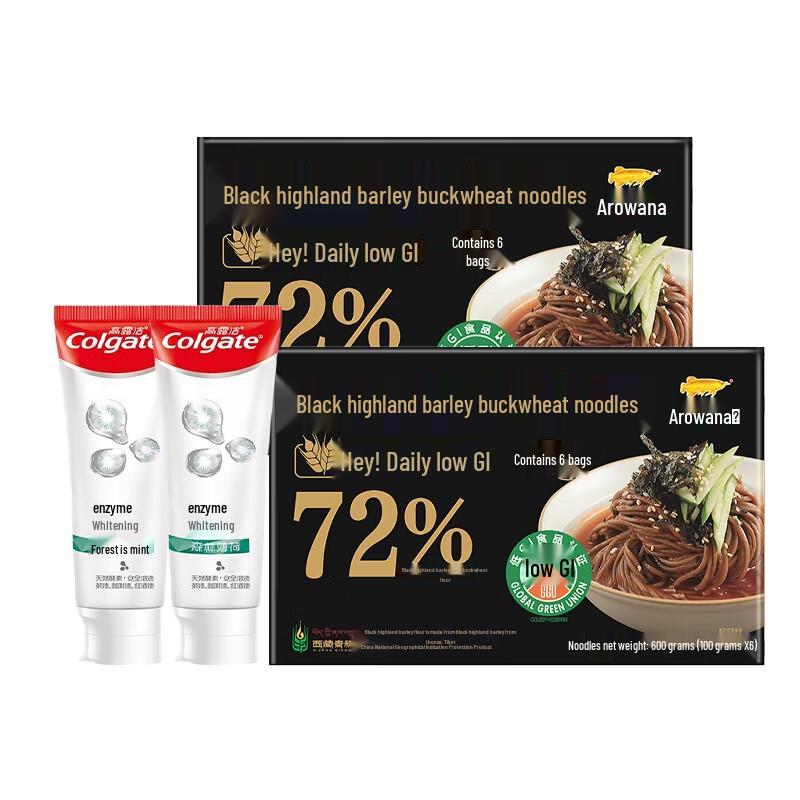 Colgate Whitening Toothpaste & Arowana Buckwheat Noodles Bundle