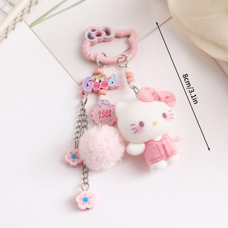 Sanrio Hello Kitty Keychains Cartoon Keyring Hanging Pendant for Backpack Charms on The Phone Bag Ornament Party Gift
