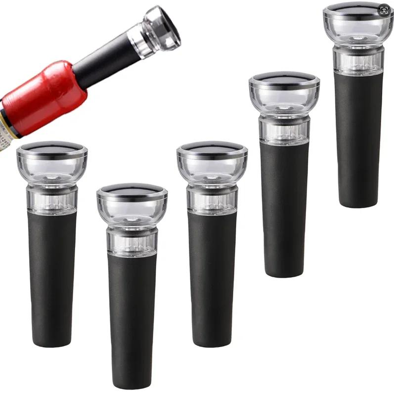 Pompă de Vid Neagră Dop de Sticlă Reutilizabil Sigilator Etanș Vin Bere Suc Dop Închizător Dop de Vin Capac Accesorii Bar