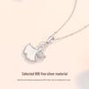 Tichia 999 Sterling Silver Apricot Shell Necklace: Women's Niche Design Clavicle Chain