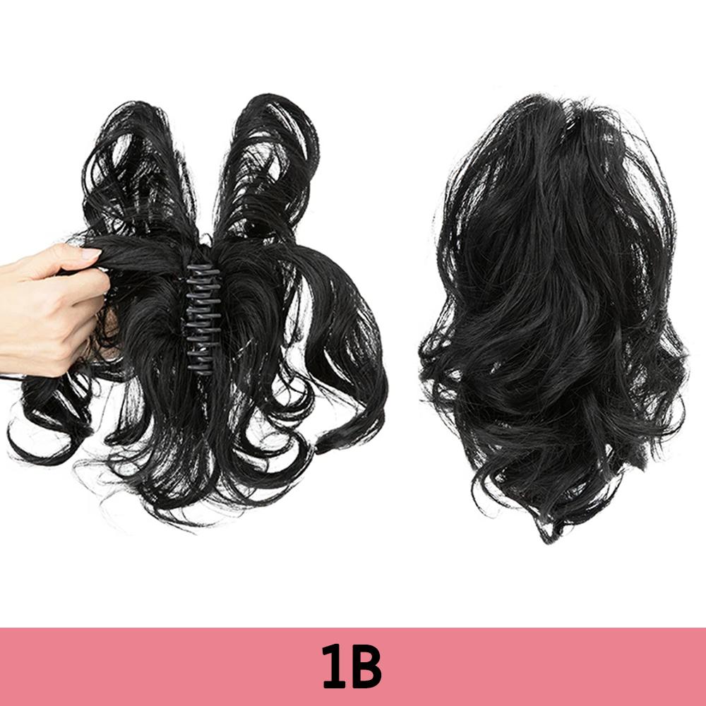 XINRAN Synthetic DIY Deformation Ponytail Extensions Short Wavy Claw Ponytail For Women Daily Cosplay Party Wear
