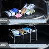 Car Trunk Organizer, Portable Foldable Waterproof Auto Storage Bag With 3 Compartments, Collapsible Cargo Trunk Groceries Organizer, Car Accessories