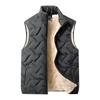 Mens Fleece-Lined Windproof Waterproof Vest Stand Collar Casual Outerwear Winter