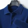 Men S Solid Polo Neck Long Sleeve Pullover Wool Sweater