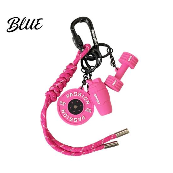 Fitness Enthusiast Keychain Weightlifting Equipment Charm with Keyring Weight Plate