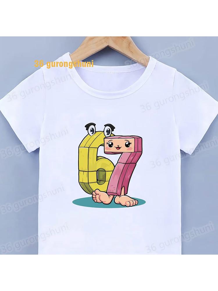 Kids Building Block Monster 67 Graphic TShirt Soft Cotton Game Wear for Boys  Girlsdf0140