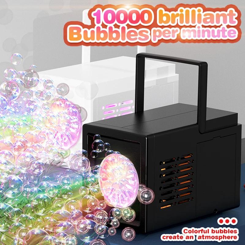 10 hole children's portable outdoor electric bubble machine, electric bubble gun toy no battery no bubble water