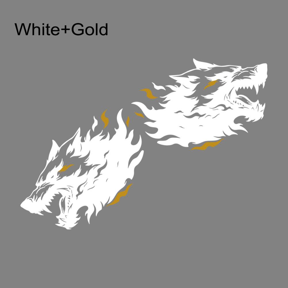 Ferocious Wolf Car Stickers Flame Shape Animal Pattern Car Side Door Vinyl Decals Self-Adhesive Auto Body Decoration Accessories