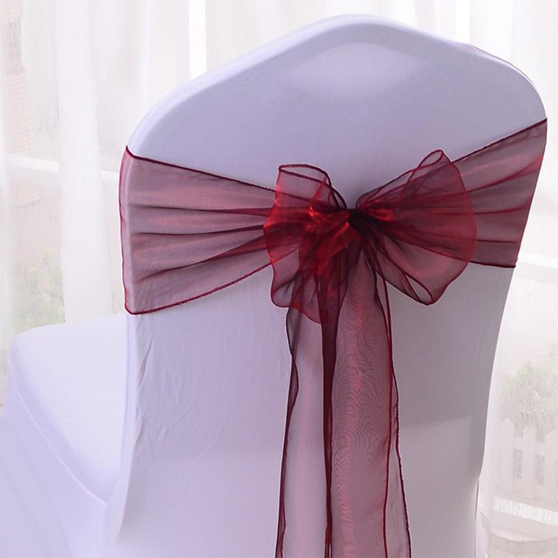 1 Pcs Lace Chair Sashes Elegant Premium Quality Chair Ribbons Bows Chairs Tie Back Chairs Decoration For Wedding Banquet Party