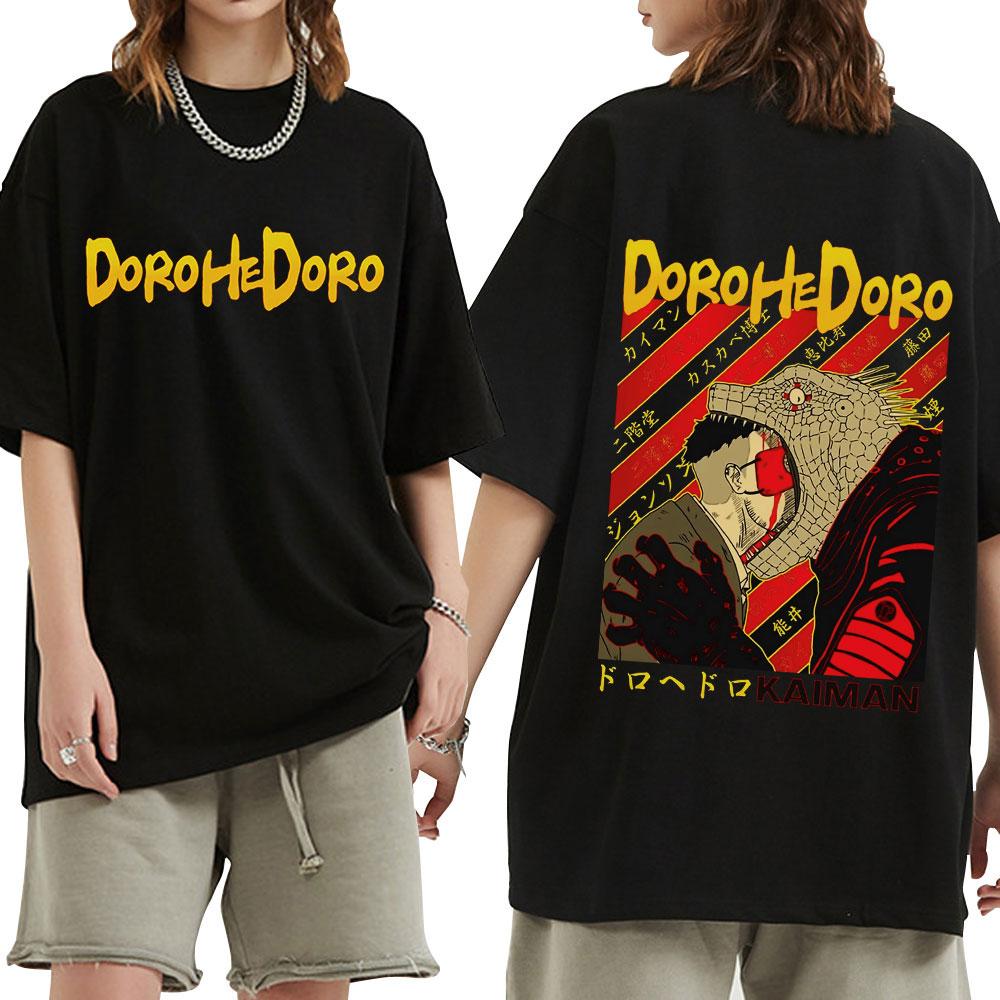 Anime Dorohedoro Kaiman T Shirt Gothic Manga Graphic Print T Shirts Men's Fashion Casual Cotton Oversized T-shirt Streetwear