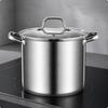 Stainless Steel Stockpot Heavy-Duty Soup Pot with Lid for Kitchen, Families