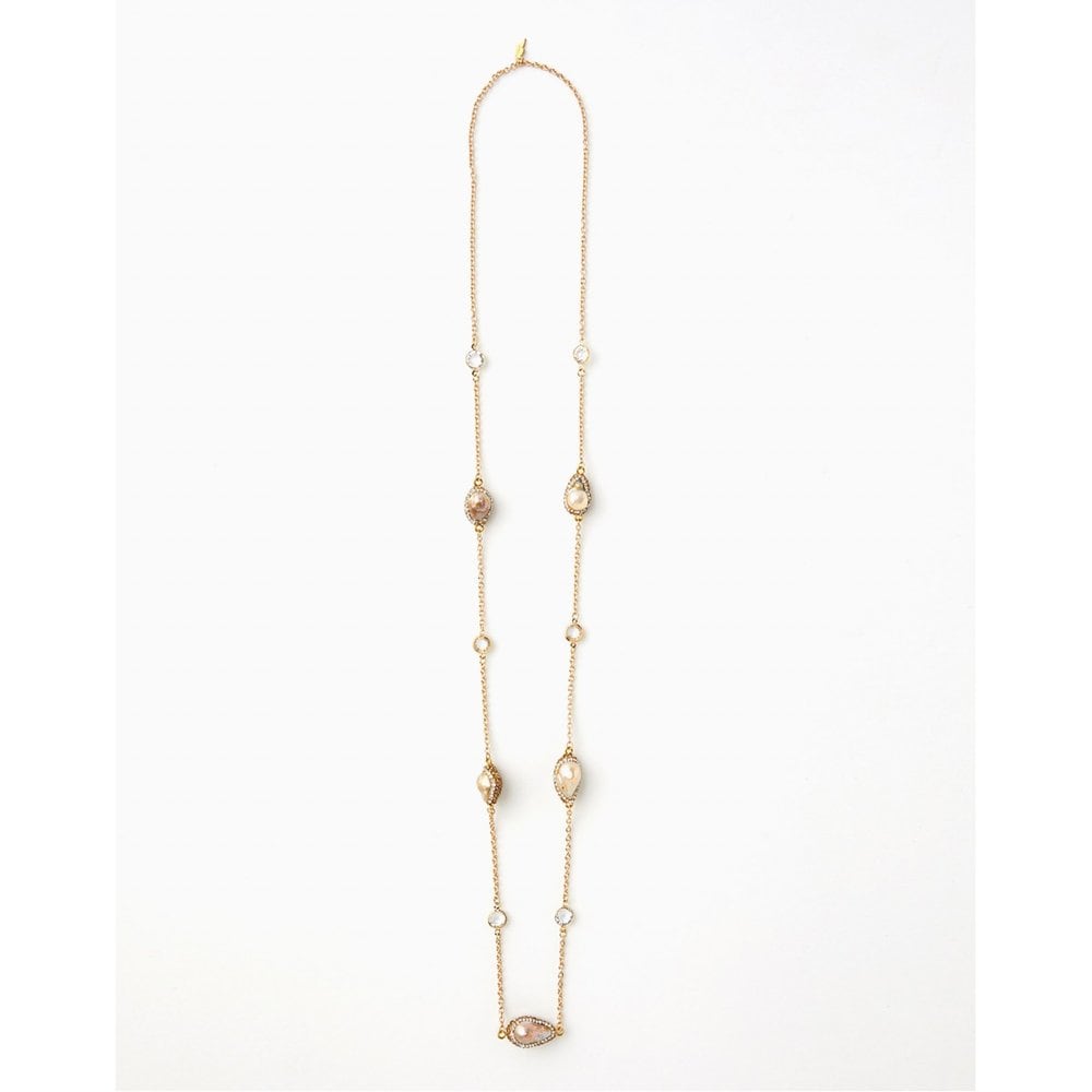 [Olivia Lauren] Pearl Pendant Long Necklace_Vycymwf7121