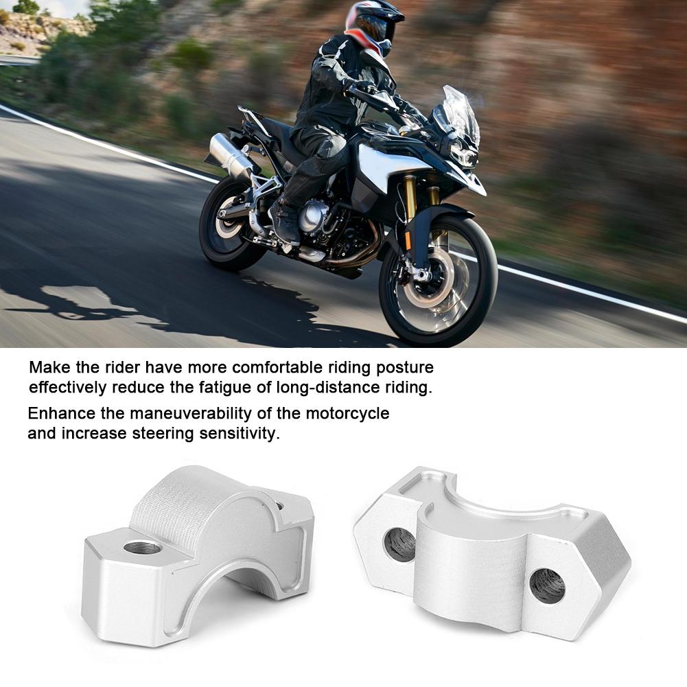 Aluminum Alloy Motorcycle 0.8in Handlebar Riser Height Adapter Fits for F850GS 2018‑2019 for 0.9in Diameter Handlebar
