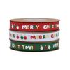For Handmade Bow Christmas Ribbon DIY Christmas Decorations Yarn Strip Festival Decoration Gift Wrapping Belt Embossed Webbing