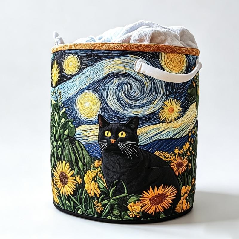 Laundry Basket With Carry Handles, Quilted Polyester Hamper for Clothes, Towels and Everyday Household Storage Needs