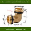 Copper Union with Inner/Outer Threads, Double Inner Thread Water Heater Connector Tee/Elbow Nipple, 46mm & 1" Thread, Different Diameters.