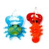 3D Lampwork Glass Lobster Crab Pendant Charms For DIY Necklace Jewelry Making Miniature Figurine Ornaments Aquarium Decor, 1 Pc