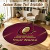 Round Rug Custom NameQueensland Maroons Pattern Non Slip Carpet Home Floor Decor