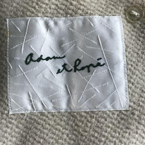 Adam et Rop Angora A-Line Coat Women's M Beige Lined 3/4 Sleeve(USED)