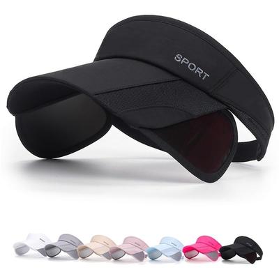 Sun Adjustable Size UV Protection [LAC NA] Women's Visor, Brim, Extendable, Adjustable, Hat, Shade, (Black)