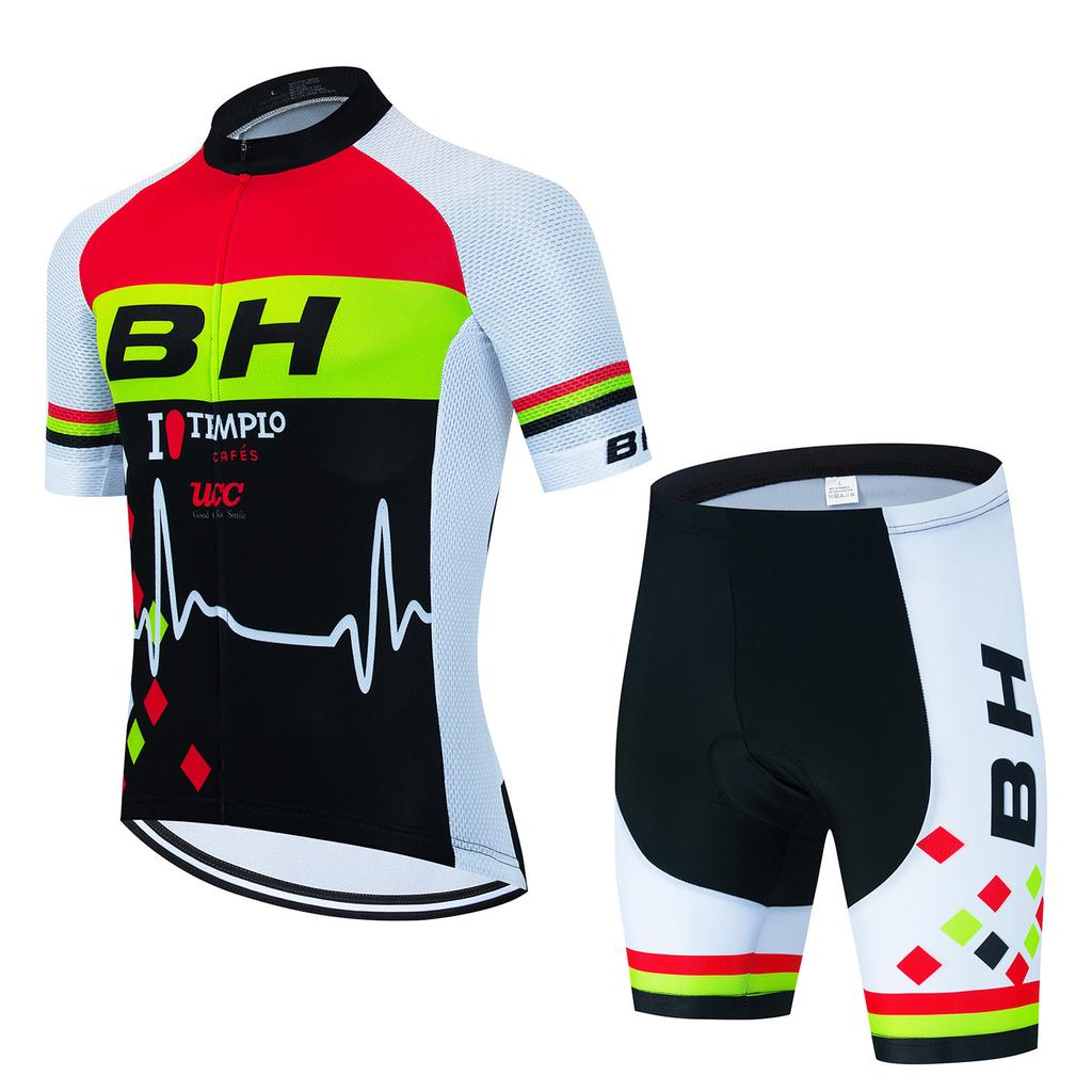 Men's Short-sleeved Cycling Sweatshirt Set New Summer Cycling Suit MTB Breathable, Silicone Cycling Suit 2026 Summer Breathable Cycling Suit Set