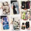 For Vivo V23e 5G Case V2126 Luxury Cat Flowers Painted Cover Soft TPU Phone Case For Vivo V23 Pro V 23 VivoV23 E Back Cover Bags