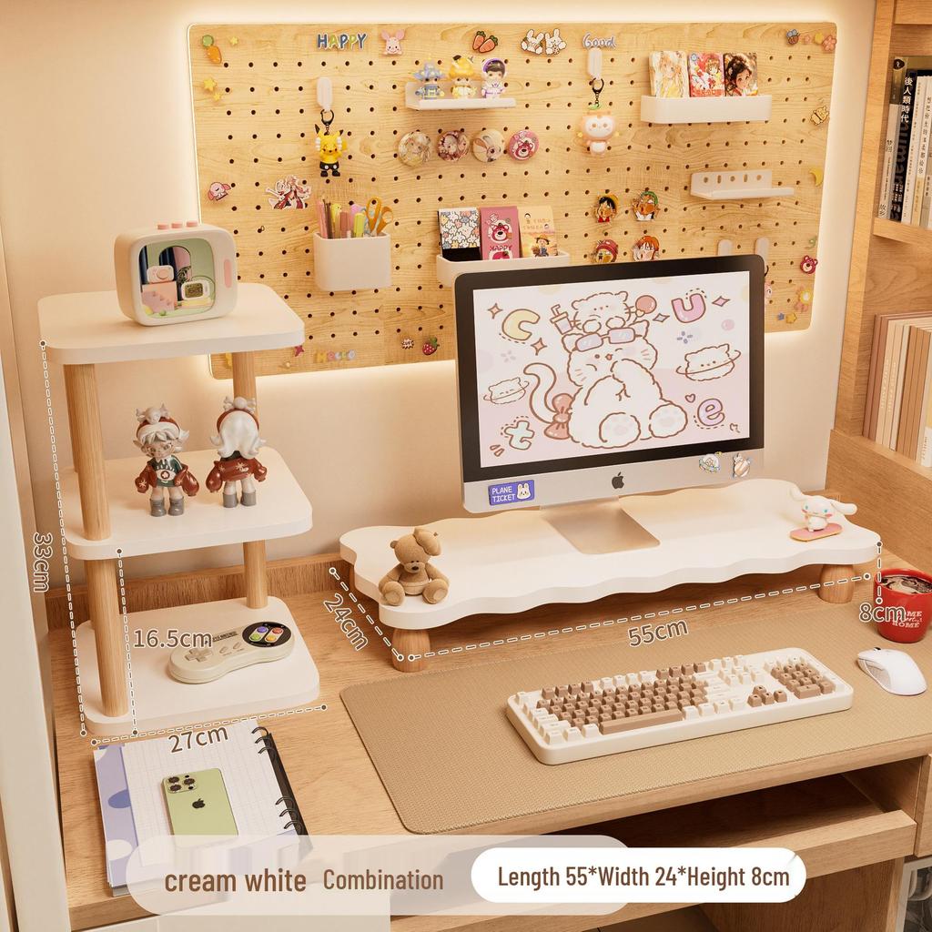 Desktop Monitor Stand & Keyboard Bracket