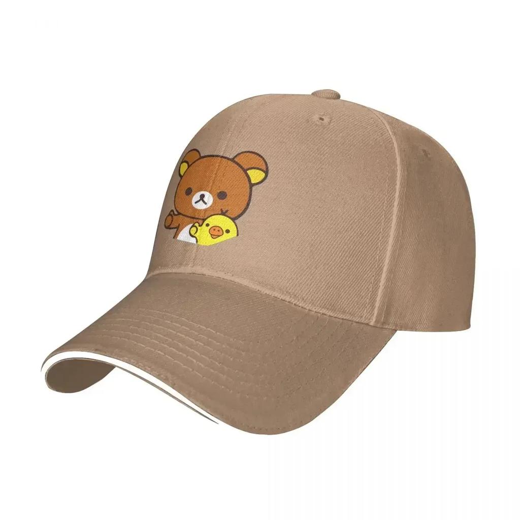 New Rilakkuma Baseball Cap Hip Hop Kawaii Bears Cute Animals Sandwich Hat Unisex Style Adjustable Headwear Sport