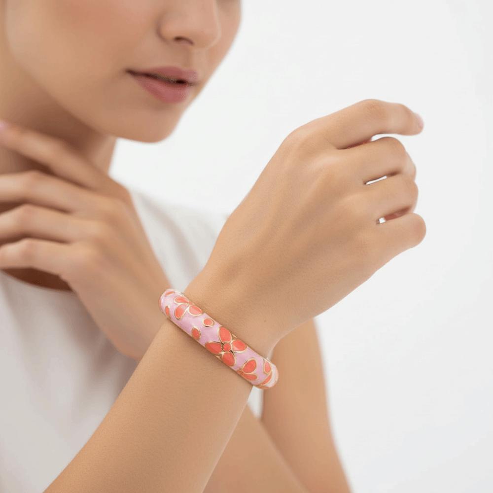 Chinese Style Vintage Cloisonne Bangle Traditional Women's Hand Bracelet  Girls