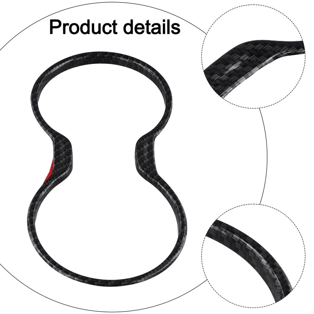 Stylish Carbon Fiber Cup Holder Trim For Guide 2017 Auto Cup Holder Decorative Cover Car Interior Accessories ABS